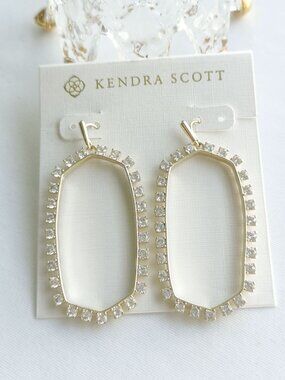 Kendra Scott Danielle Crystal Gold Earrings